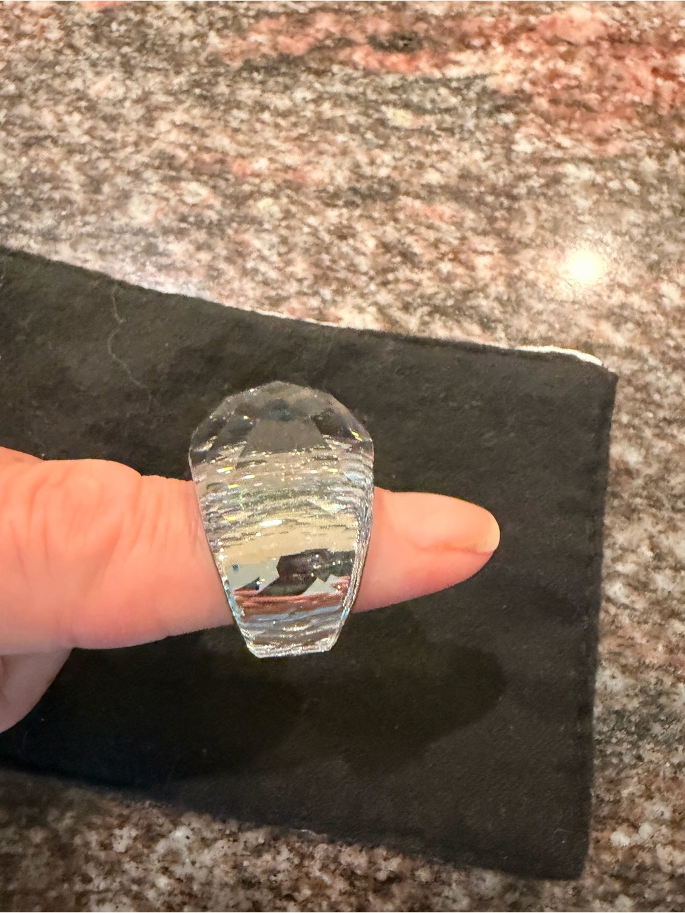 Swarovski Clear Crystal Statement Ring - Transparent